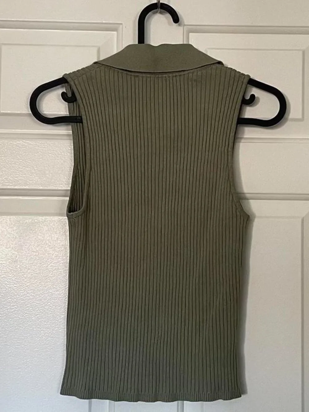 Mango (MNG) Ribbed Collared Tank - Picture 3 of 4